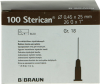 STERICAN Kanülen Luer-Lok 0,45x25 mm Gr.18 braun